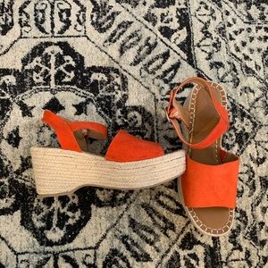 Target Burnt orange wedge sandals